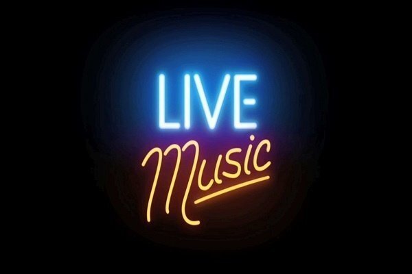 neon live music sign
